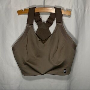 On Running Olive-Brown High Support Women's Sports Bra